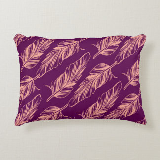 Feather Pattern Accent Pillow