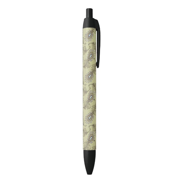Feather Pattern Black Ink Pen (Bottom (Vertical))
