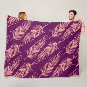 Feather Pattern Fleece Blanket