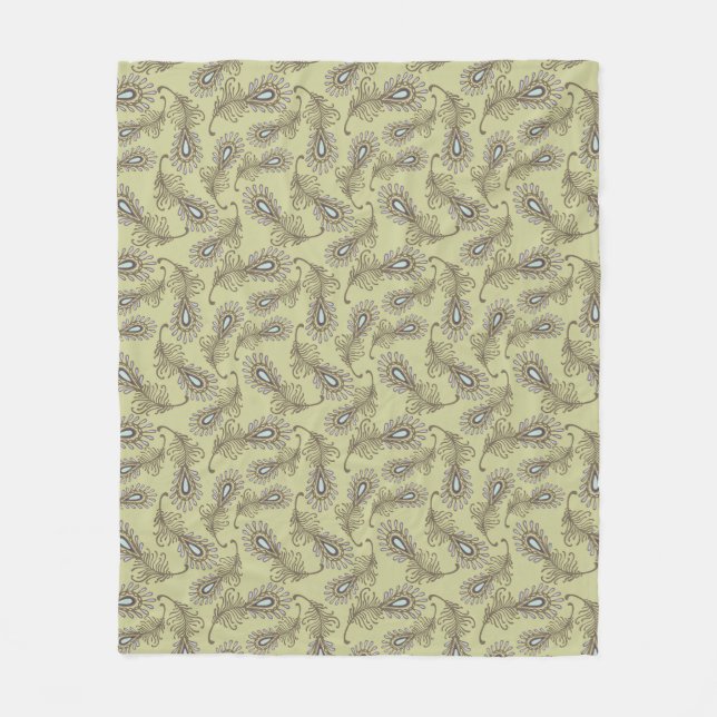 Feather Pattern Fleece Blanket (Front)