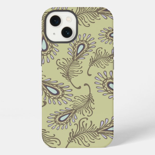 Feather Pattern iPhone Case (Back)