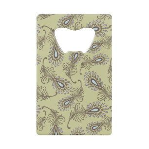 Feather Pattern Wallet Bottle Opener