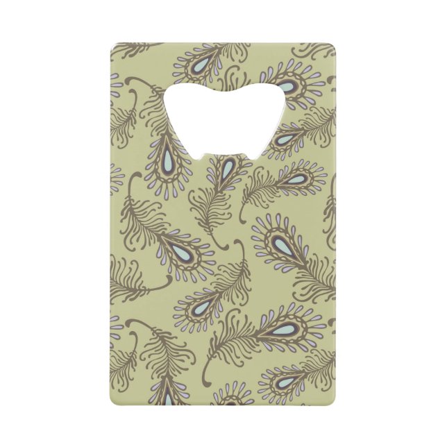 Feather Pattern Wallet Bottle Opener (Front)
