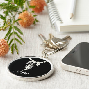 Feather Pendant Necklace for Men – Minimal Silver Keychain