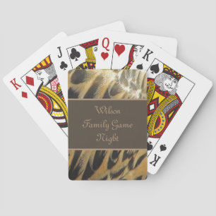Feather Photo Nature Pattern Family Game Night Playing Cards