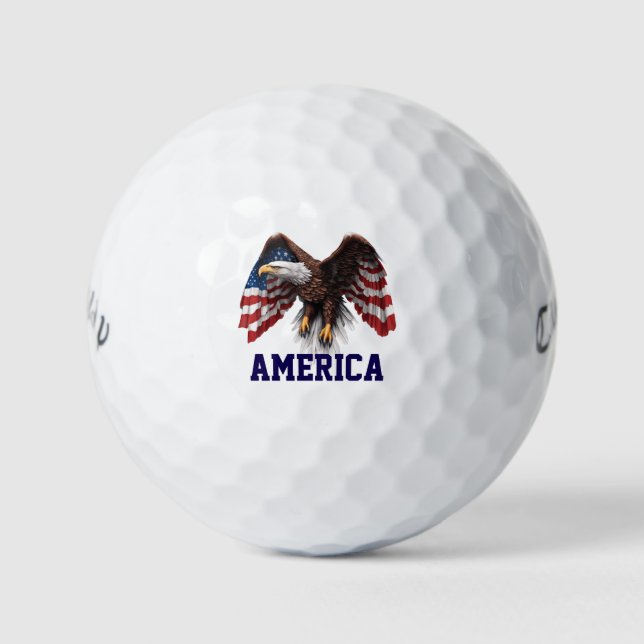 Feather Pride American Eagle Golf Balls (Front)