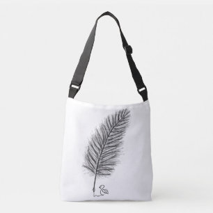 Feather Quill the voice of thoughts and emotions Crossbody Bag