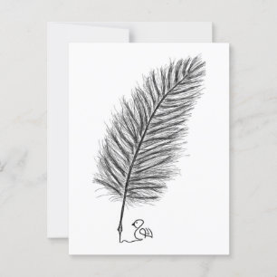 Feather Quill the voice of thoughts and emotions Postcard