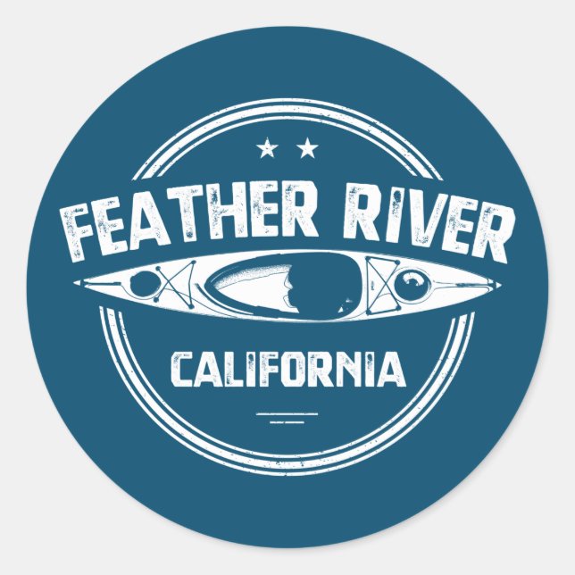 Feather River, California Classic Round Sticker (Front)