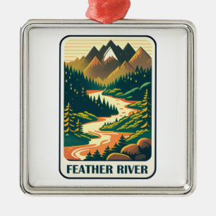 Feather River California Colors Metal Ornament