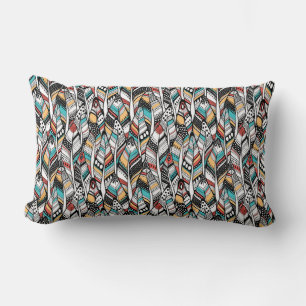 Feather seamless pattern lumbar pillow