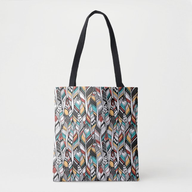 Feather seamless pattern tote bag (Front)