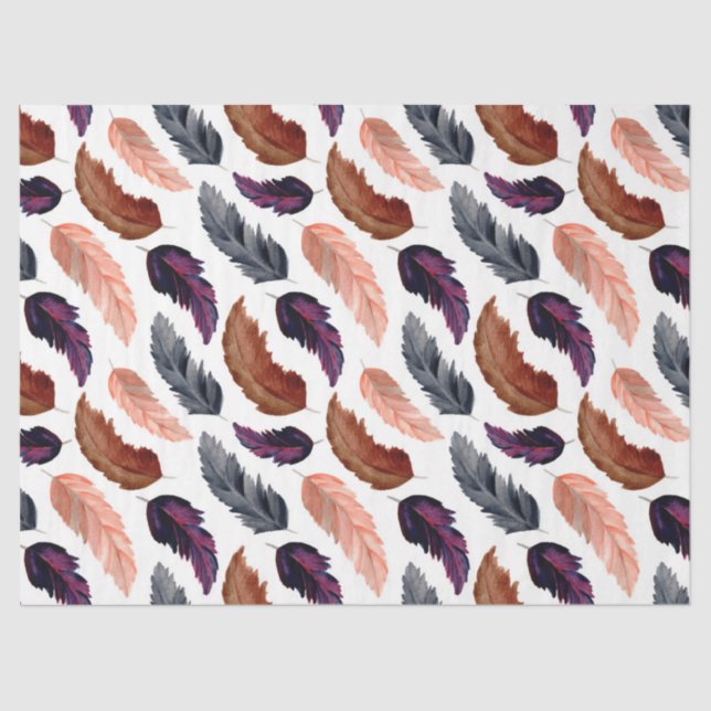 Feather Series Design 1 Tissue Paper (Front)