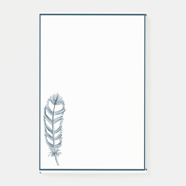 Feather Shape Minimal and modern  design Post-it Notes (Front)