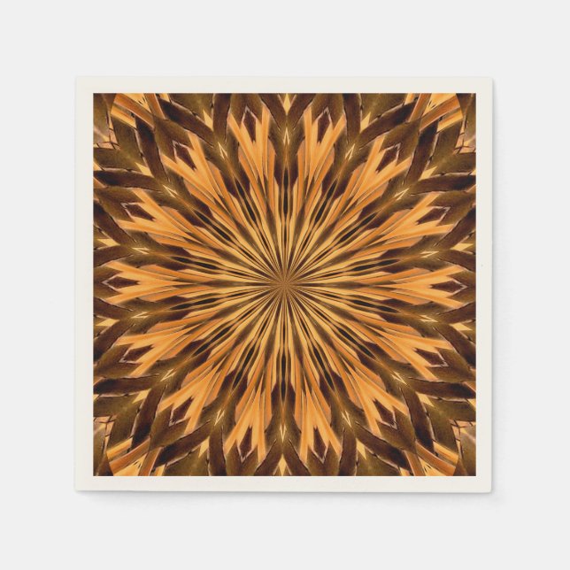 Feather Shield Medallion Napkin (Front)