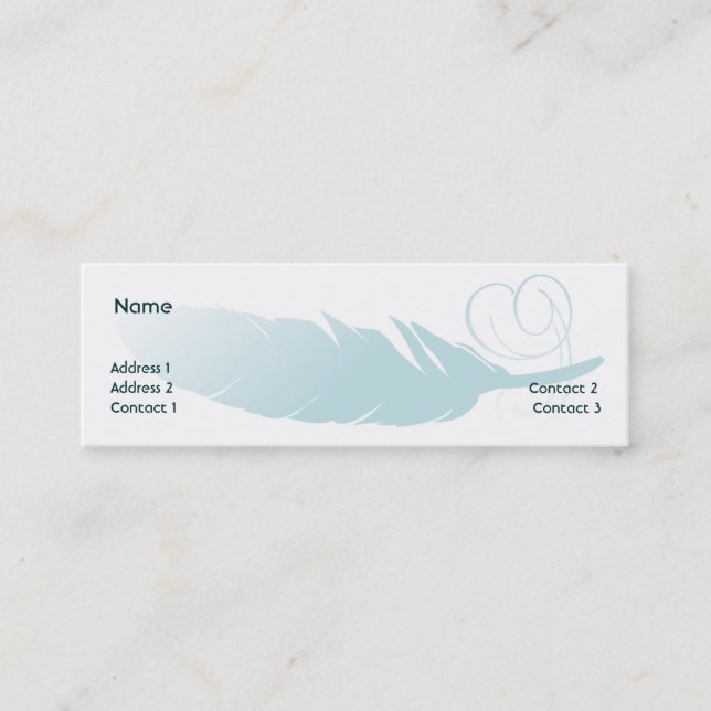 Feather - Skinny Mini Business Card (Front)