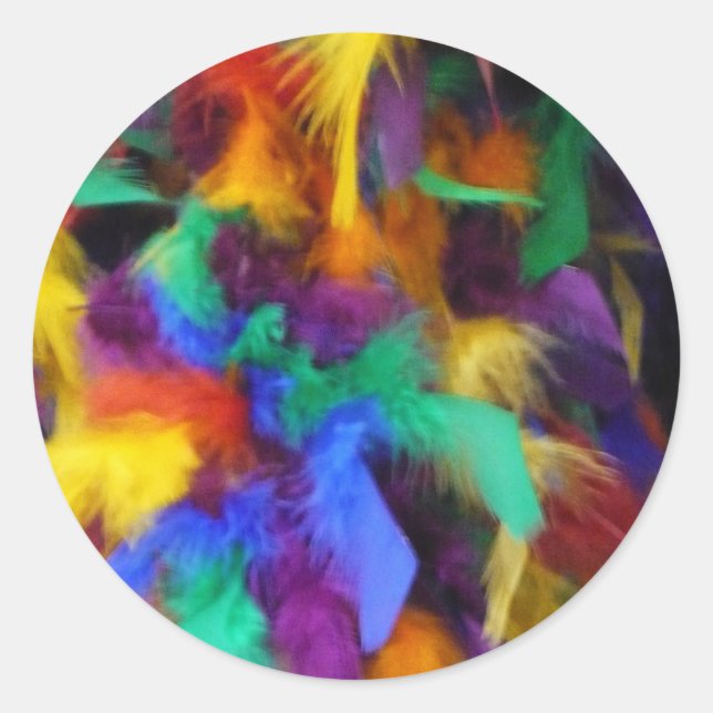 Feather soft classic round sticker (Front)