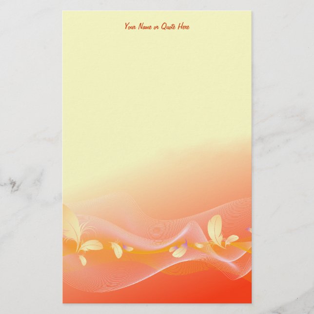 Feather Song Stationery (Front)