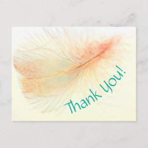 Feather Thank You Postcard