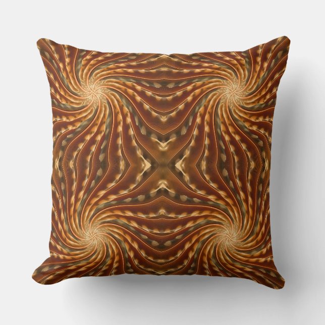 Feather Twirl Throw Pillow (Front)