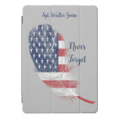 Feather USA Flag Never Forget Remembrance iPad Pro Cover (Front)