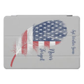 Feather USA Flag Never Forget Remembrance iPad Pro Cover (Horizontal)
