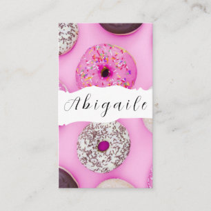 Feather Vector Seamless Vintage Doughnuts Business Card