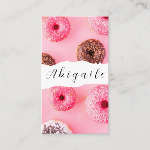 Feather Vector Seamless Vintage Doughnuts  Business Card