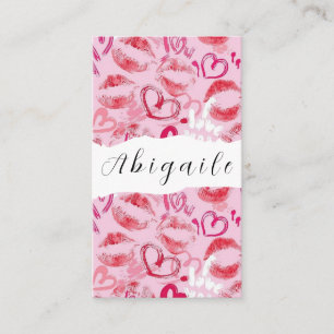 Feather Vector Seamless Vintage Lips Business Card