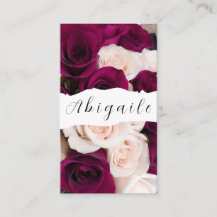 Feather Vector Seamless Vintage Roses Business Car Business Card