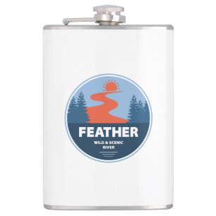 Feather Wild And Scenic River Hip Flask