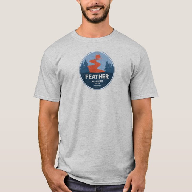 Feather Wild And Scenic River T-Shirt (Front)