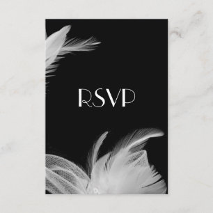Feathered 1920's RSVP with menu