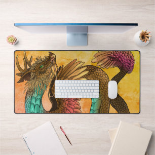 Feathered Dragon Desk Mat