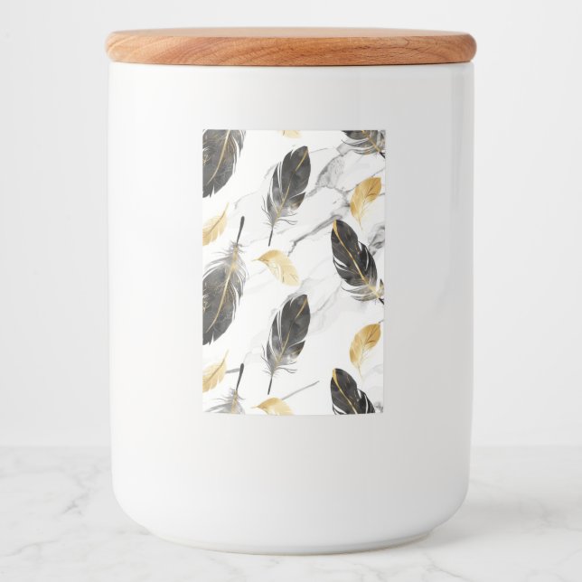 "Feathered Elegance Ceramic Jar" Food Label (Front)