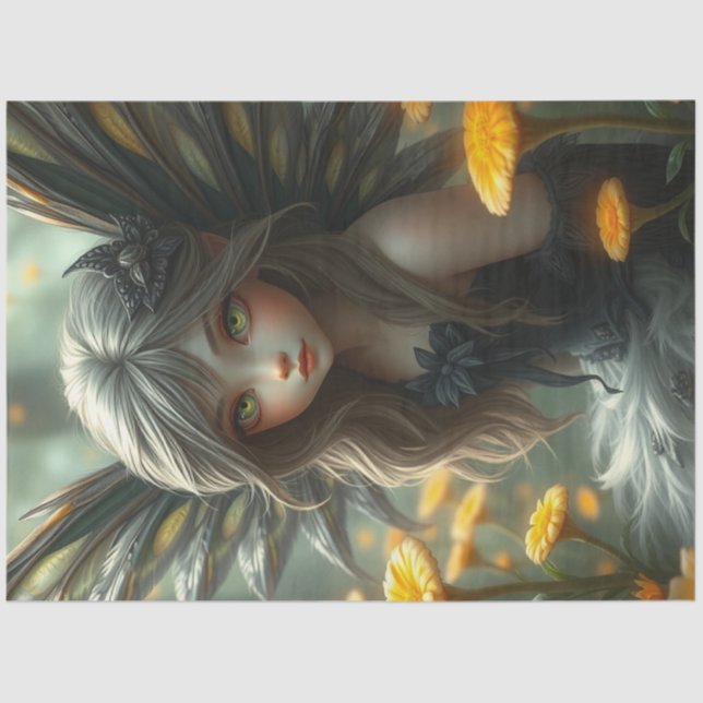 Feathered Fairy Fantasy  Tissue Paper (Front)