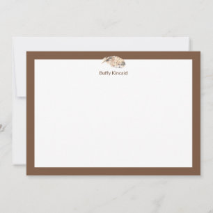 Feathered Friend Toffee Brown Personalized Save The Date