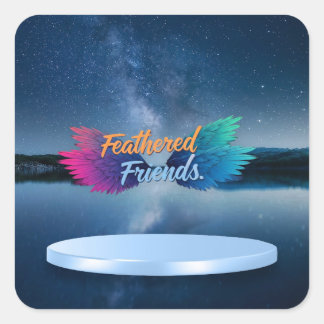 Feathered Friends  Square Sticker