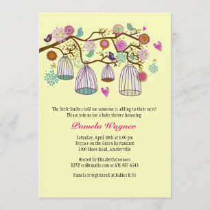 Feathered Friends (Yellow) Invitation