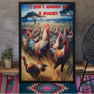 Feathered Gathering: Chickens Roam Free Poster