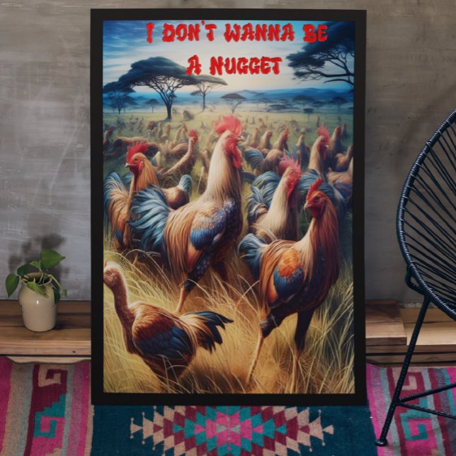 Feathered Gathering: Chickens Roam Free Poster (Creator Uploaded)