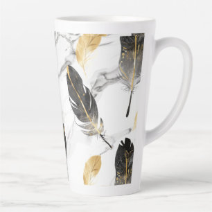 "Feathered Grace Ceramic Mug" Latte Mug