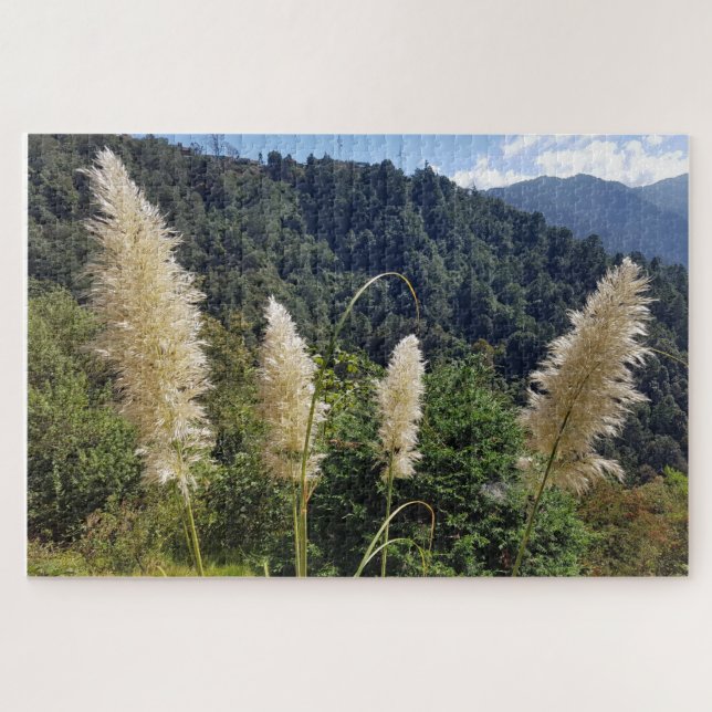Feathered Grasses in the Highlands Jigsaw Puzzle (Horizontal)