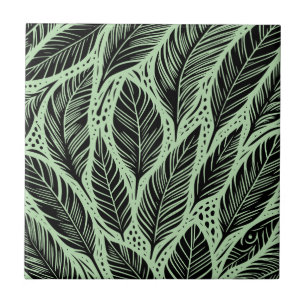 Feathered Greens Tile