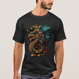 Feathered Serpent Quetzalcoatl Aztec God Mexican M T-Shirt