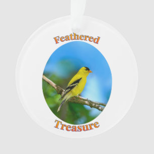 Feathered Treasure - American Goldfinch Ornament