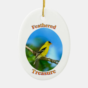 Feathered Treasure - American Goldfinch Ornament
