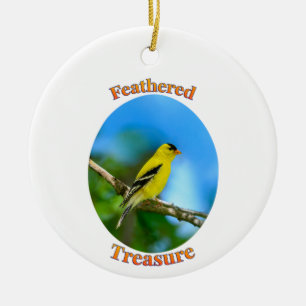 Feathered Treasure - American Goldfinch Ornament