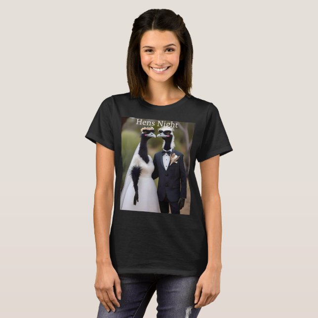 "Feathered Vows: An Emu-tiful Marriage Union" T-Shirt (Front Full)