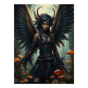 Feathered Warrior Fairy Art  Poster